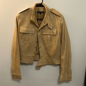 Ralph Lauren Black Label Women’s Tan Deer Skin Jacket Size 10